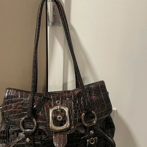 Stuart Weitzman patent leather shoulder bag